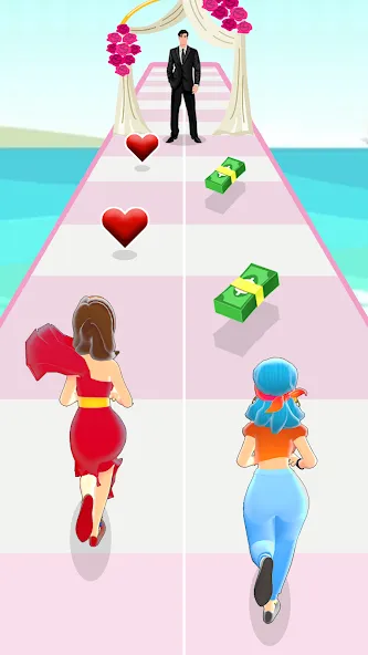 Girl Run 3D - Fun Running Game — взломанная версия, Безлимитные деньги и все уровни — скриншот 2 Girl Run 3D - Fun Running Game — взломанная версия, Безлимитные деньги и все уровни — скриншот 2