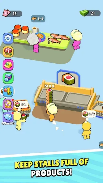 My Fish Mart: Idle Tycoon Game взлом APK — Безлимитные деньги и товары — скриншот 3