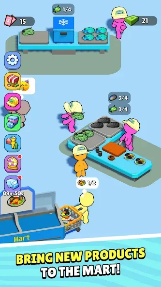 My Fish Mart: Idle Tycoon Game взлом APK — Безлимитные деньги и товары — скриншот 5