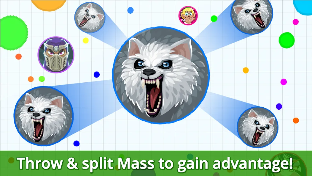 Agar.io (Мод: Увеличенный размер и бессмертие) — скачать на Андроид — скриншот 5 Agar.io (Мод: Увеличенный размер и бессмертие) — скачать на Андроид — скриншот 5
