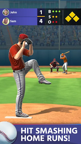 Baseball: Home Run Sports Game (Мод: Безлимитные деньги и энергия) — скачать на Андроид — скриншот 2 Baseball: Home Run Sports Game (Мод: Безлимитные деньги и энергия) — скачать на Андроид — скриншот 2