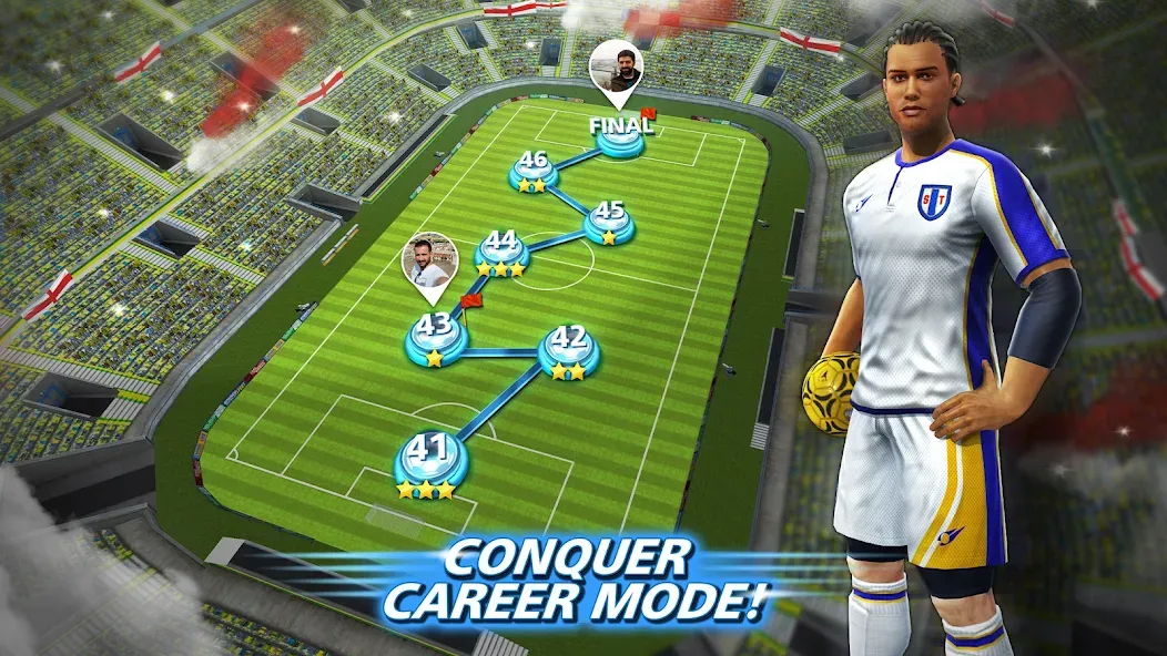 Скачать мод Football Strike: Online Soccer — Безлимитные деньги и энергия — скриншот 5 Скачать мод Football Strike: Online Soccer — Безлимитные деньги и энергия — скриншот 5