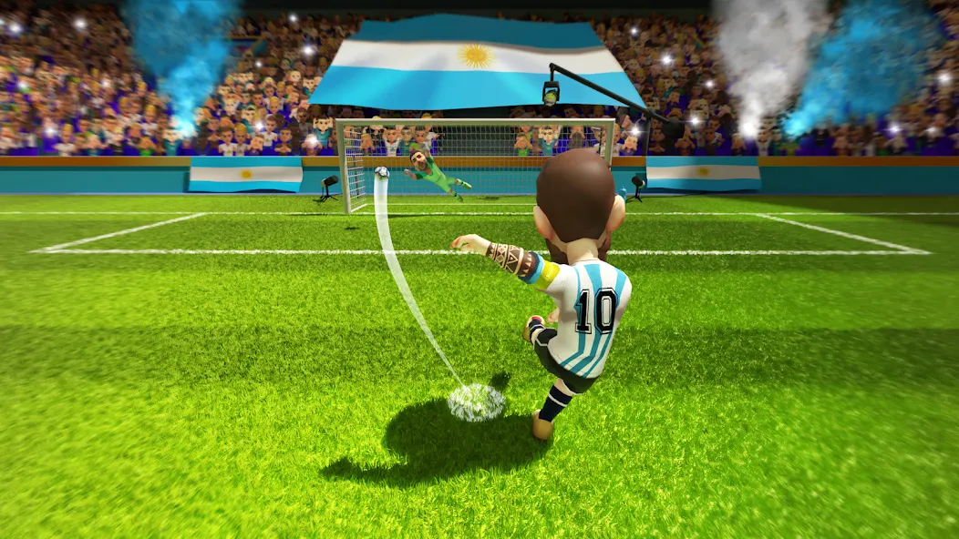 Mini Football - Mobile Soccer бесплатно на Андроид — мод: Безлимитные монеты и открыты команды — скриншот 1 Mini Football - Mobile Soccer бесплатно на Андроид — мод: Безлимитные монеты и открыты команды — скриншот 1