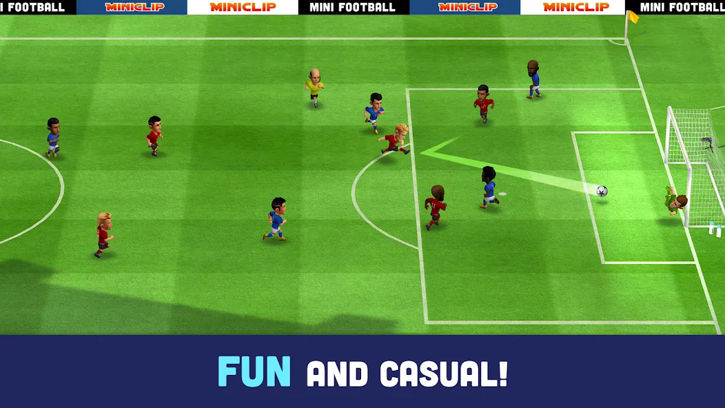 Mini Football - Mobile Soccer бесплатно на Андроид — мод: Безлимитные монеты и открыты команды — скриншот 2 Mini Football - Mobile Soccer бесплатно на Андроид — мод: Безлимитные монеты и открыты команды — скриншот 2