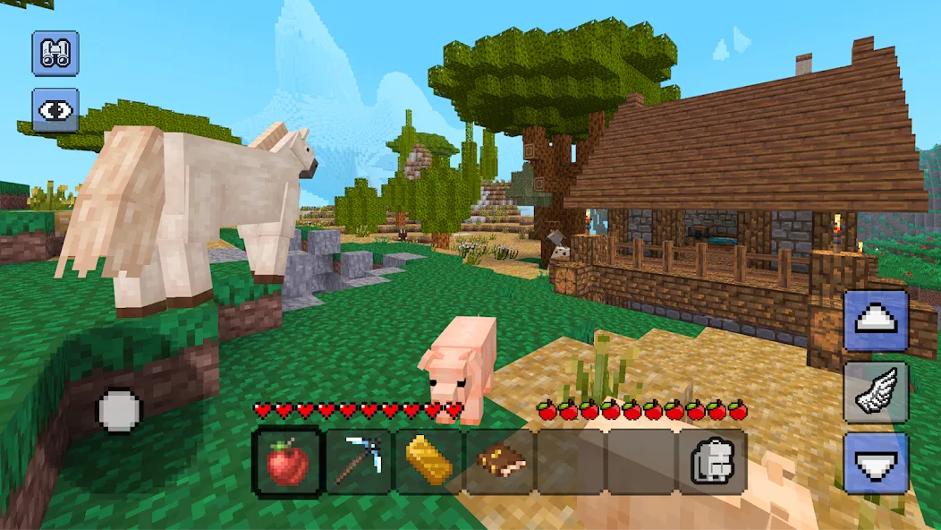 Megacraft - Block Craft (Мод: Безлимитные ресурсы и открыты все блоки) — скачать на Андроид — скриншот 5