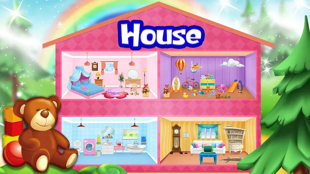 Girl Doll House Design & Clean — взломанная версия, Безлимитные деньги и все предметы — скриншот 1 Girl Doll House Design & Clean — взломанная версия, Безлимитные деньги и все предметы — скриншот 1
