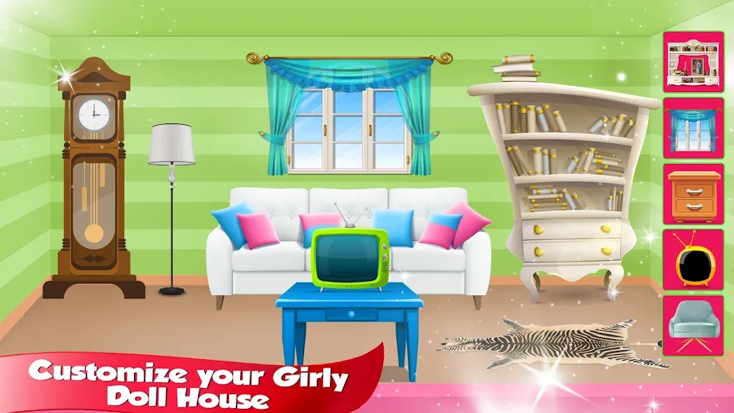 Girl Doll House Design & Clean — взломанная версия, Безлимитные деньги и все предметы — скриншот 5 Girl Doll House Design & Clean — взломанная версия, Безлимитные деньги и все предметы — скриншот 5