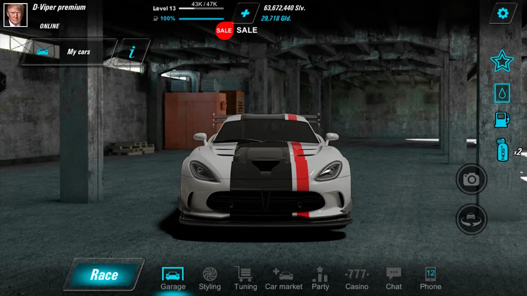 Forbidden Racing на телефон — скачать мод: Безлимитные деньги и все машины — скриншот 3