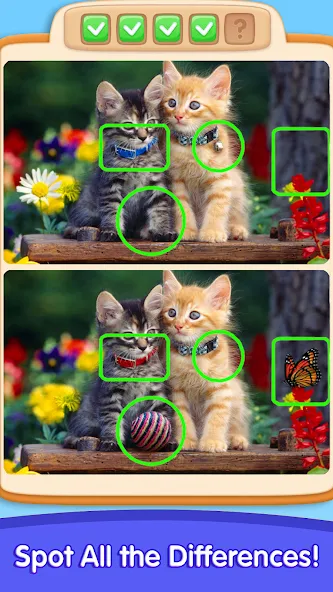 Скачать Can You Spot It: Differences мод — Безлимитные подсказки и все уровни открыты — скриншот 1