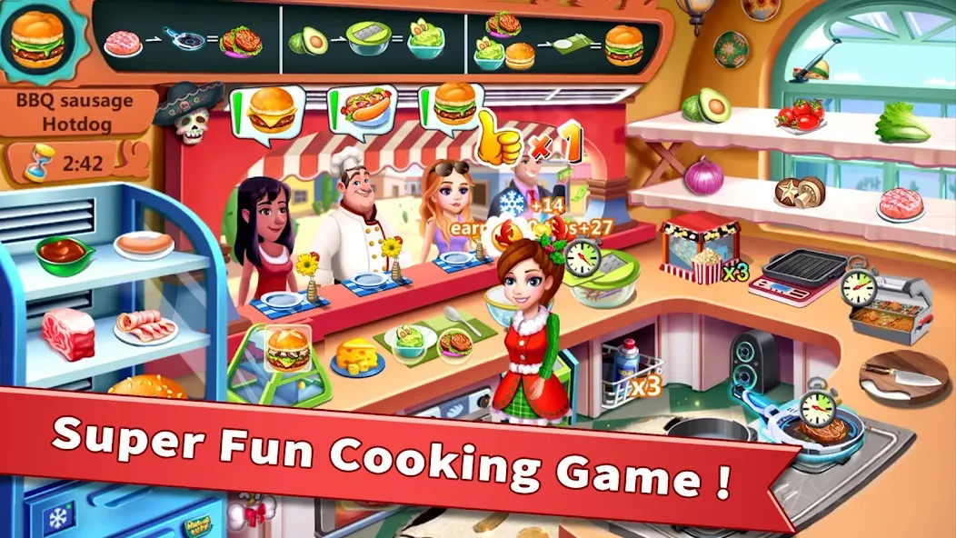 Скачать Rising Super Chef - Cook Fast бесплатно — Безлимитные монеты и энергия — скриншот 1