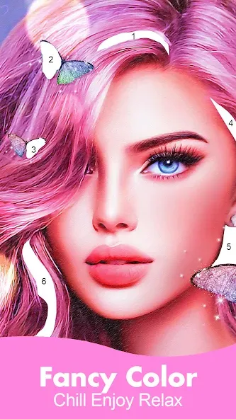 Скачать Fancy Color - Paint By Number бесплатно — Без рекламы и все раскраски открыты — скриншот 1