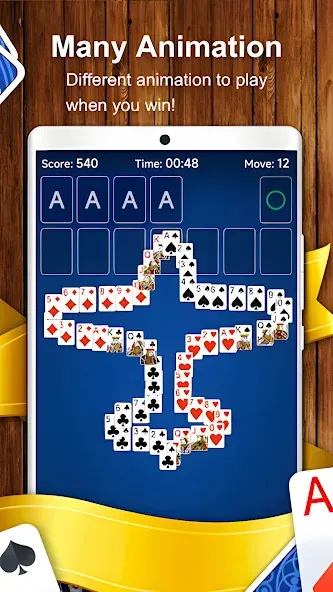 Solitaire Card Game взломанный APK — Без рекламы и безлимитные подсказки — скриншот 5 Solitaire Card Game взломанный APK — Без рекламы и безлимитные подсказки — скриншот 5