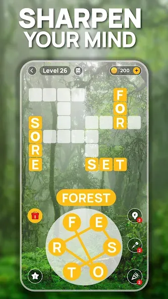 Word Scenery: Crossword на телефон — скачать мод: Безлимитные подсказки и открыты уровни — скриншот 2 Word Scenery: Crossword на телефон — скачать мод: Безлимитные подсказки и открыты уровни — скриншот 2