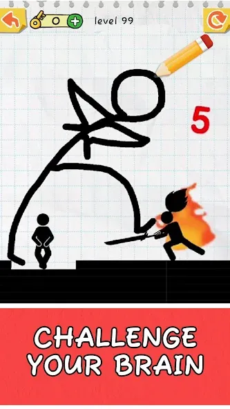 Draw 2 Save: Stickman Puzzle на телефон — скачать мод: Без рекламы и открыты все уровни — скриншот 5