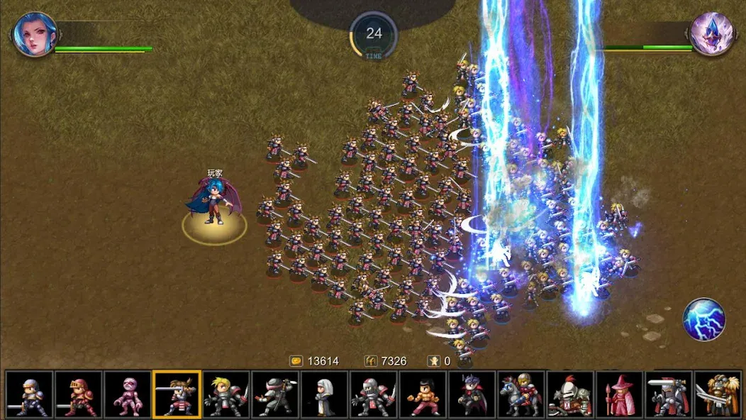 Miragine War мод на Андроид: Безлимитные ресурсы и усиленные юниты — скриншот 3