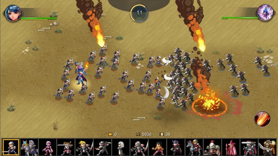 Miragine War мод на Андроид: Безлимитные ресурсы и усиленные юниты — скриншот 4