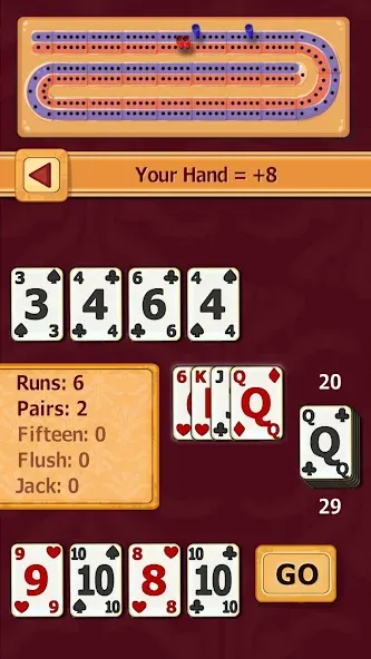 Мод Cribbage — Бесконечные очки и подсказки, скачать APK — скриншот 3 Мод Cribbage — Бесконечные очки и подсказки, скачать APK — скриншот 3