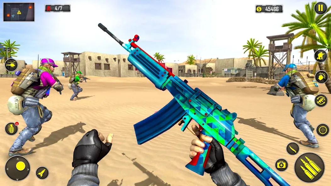Скачать Fps Shooting Strike: Gun Games последней версии — Безлимитные патроны и оружие — скриншот 1 Скачать Fps Shooting Strike: Gun Games последней версии — Безлимитные патроны и оружие — скриншот 1