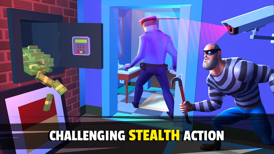 Скачать Robbery Madness 2:Stealth game на Андроид с модом — Безлимитные деньги и патроны — скриншот 3
