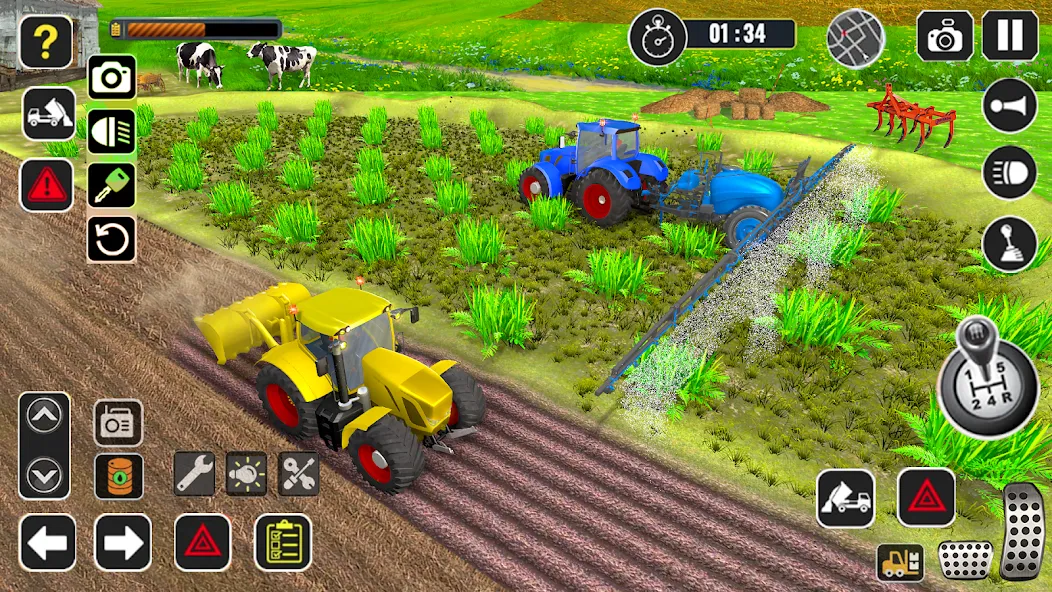 Tractor Farming Game Harvester взломанный APK — Безлимитные деньги и топливо — скриншот 2 Tractor Farming Game Harvester взломанный APK — Безлимитные деньги и топливо — скриншот 2