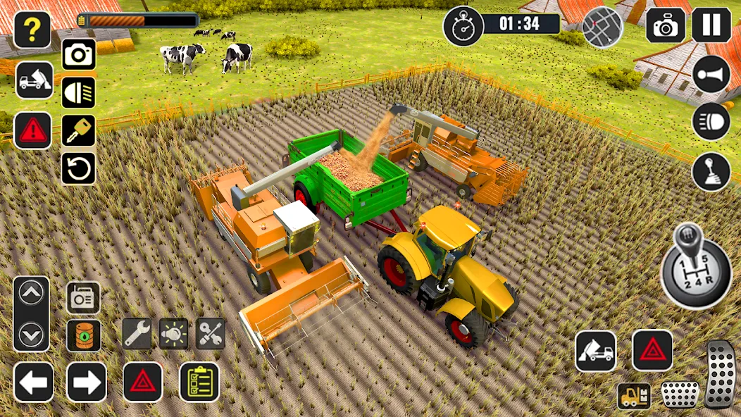 Tractor Farming Game Harvester взломанный APK — Безлимитные деньги и топливо — скриншот 3 Tractor Farming Game Harvester взломанный APK — Безлимитные деньги и топливо — скриншот 3