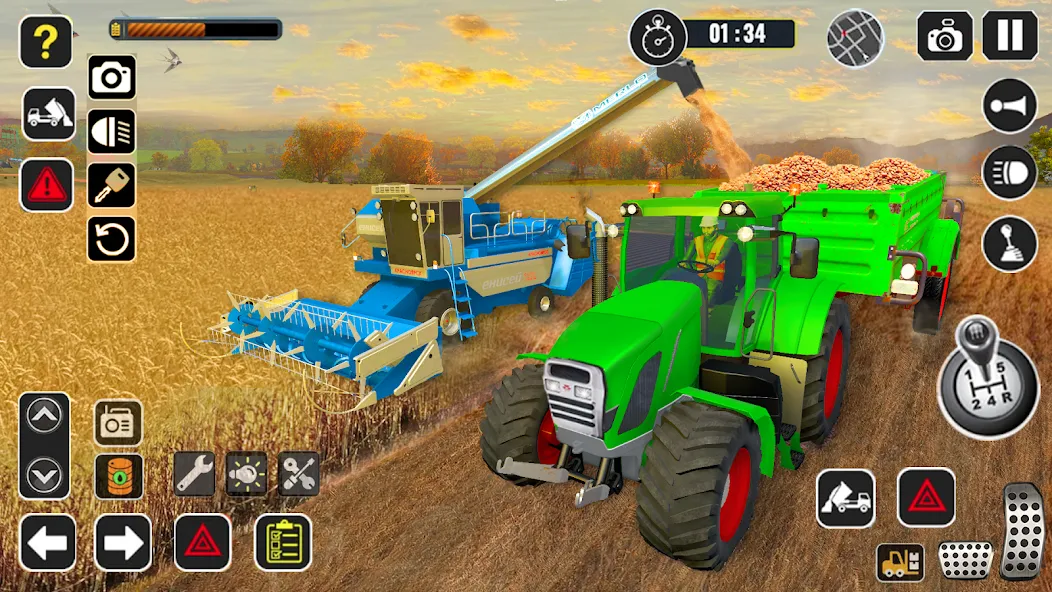 Tractor Farming Game Harvester взломанный APK — Безлимитные деньги и топливо — скриншот 4 Tractor Farming Game Harvester взломанный APK — Безлимитные деньги и топливо — скриншот 4