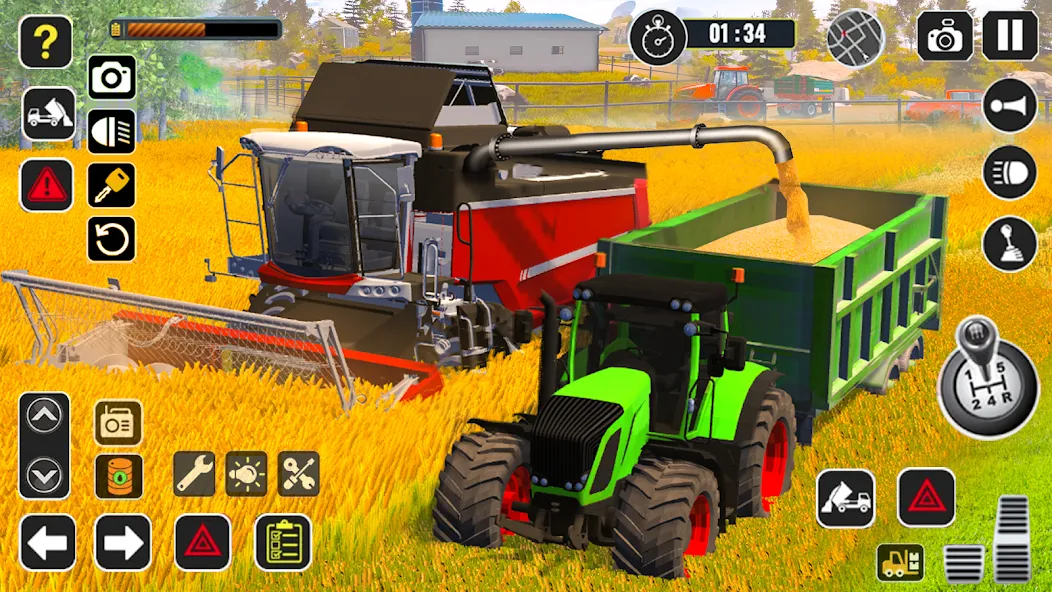 Tractor Farming Game Harvester взломанный APK — Безлимитные деньги и топливо — скриншот 5 Tractor Farming Game Harvester взломанный APK — Безлимитные деньги и топливо — скриншот 5