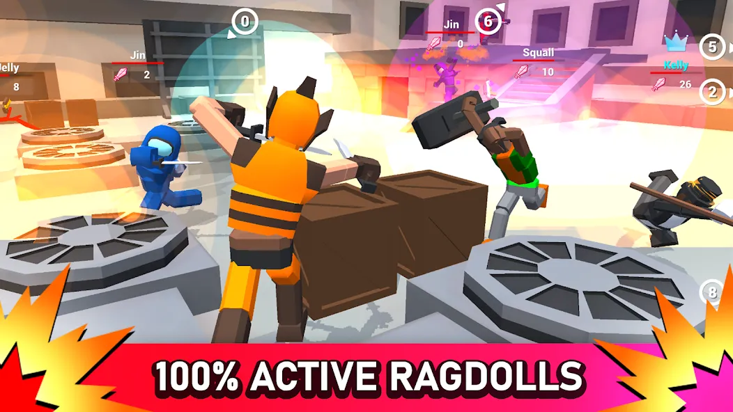 Smashgrounds.io: Ragdoll Arena — Безлимитные деньги и оружие, скачать мод APK — скриншот 1 Smashgrounds.io: Ragdoll Arena — Безлимитные деньги и оружие, скачать мод APK — скриншот 1