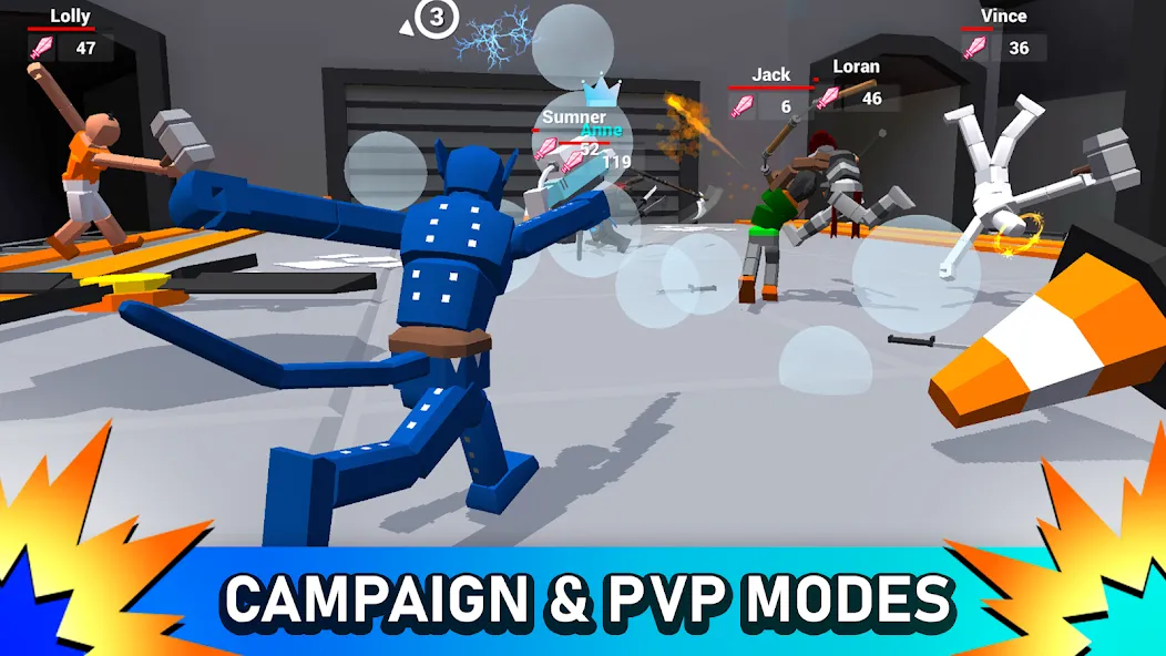 Smashgrounds.io: Ragdoll Arena — Безлимитные деньги и оружие, скачать мод APK — скриншот 4 Smashgrounds.io: Ragdoll Arena — Безлимитные деньги и оружие, скачать мод APK — скриншот 4