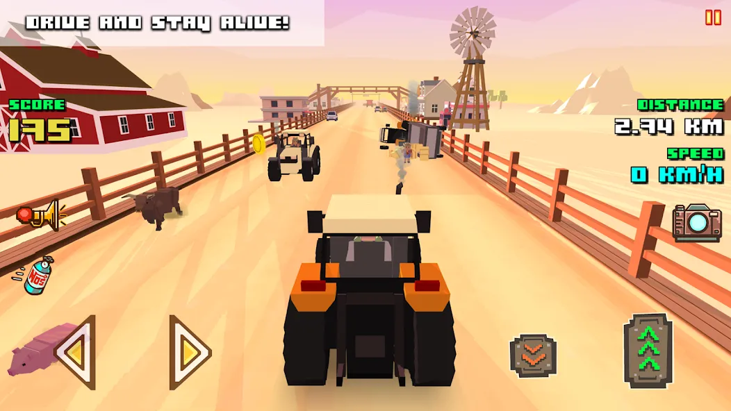 Мод Blocky Farm Racing & Simulator — Безлимитные деньги и топливо, скачать APK — скриншот 2