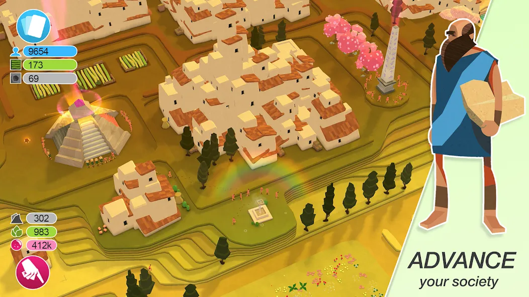Godus (Мод: Безлимитные ресурсы и божественная сила) — скачать на Андроид — скриншот 2