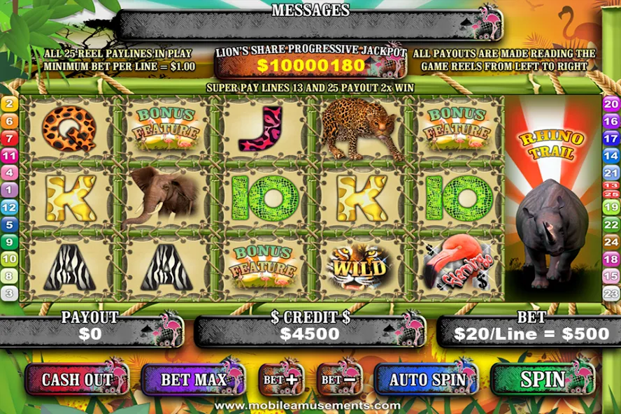 Flamingo Safari Slots на телефон — скачать мод: Безлимитные монеты и бонусы — скриншот 1 Flamingo Safari Slots на телефон — скачать мод: Безлимитные монеты и бонусы — скриншот 1