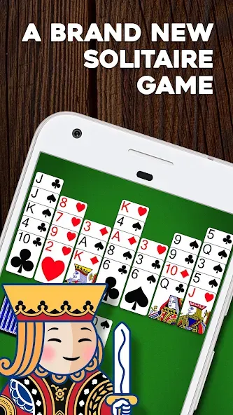 Crown Solitaire: Card Game MOD APK скачать на Андроид — Безлимитные подсказки и отмена ходов — скриншот 1