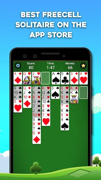 FreeCell Solitaire: Card Games MOD APK: Безлимитные подсказки и отмены ходов — скриншот 2