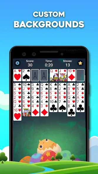 FreeCell Solitaire: Card Games MOD APK: Безлимитные подсказки и отмены ходов — скриншот 3