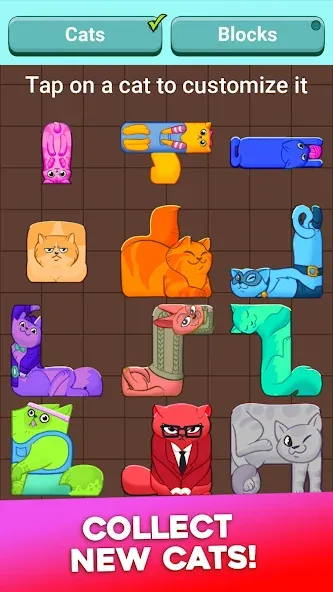 Block Puzzle Cats — скачать мод: Безлимитные подсказки и убрана реклама — скриншот 5 Block Puzzle Cats — скачать мод: Безлимитные подсказки и убрана реклама — скриншот 5