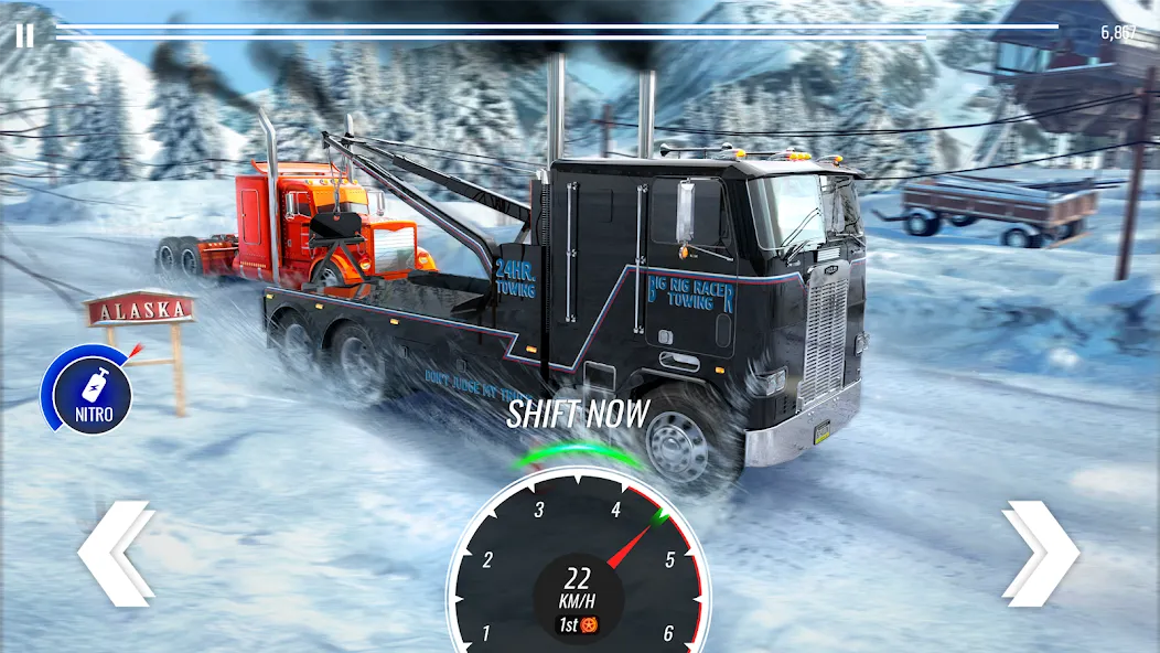 Big Rig Racing: Drag racing взлом на Андроид — Безлимитные деньги и топливо — скриншот 2