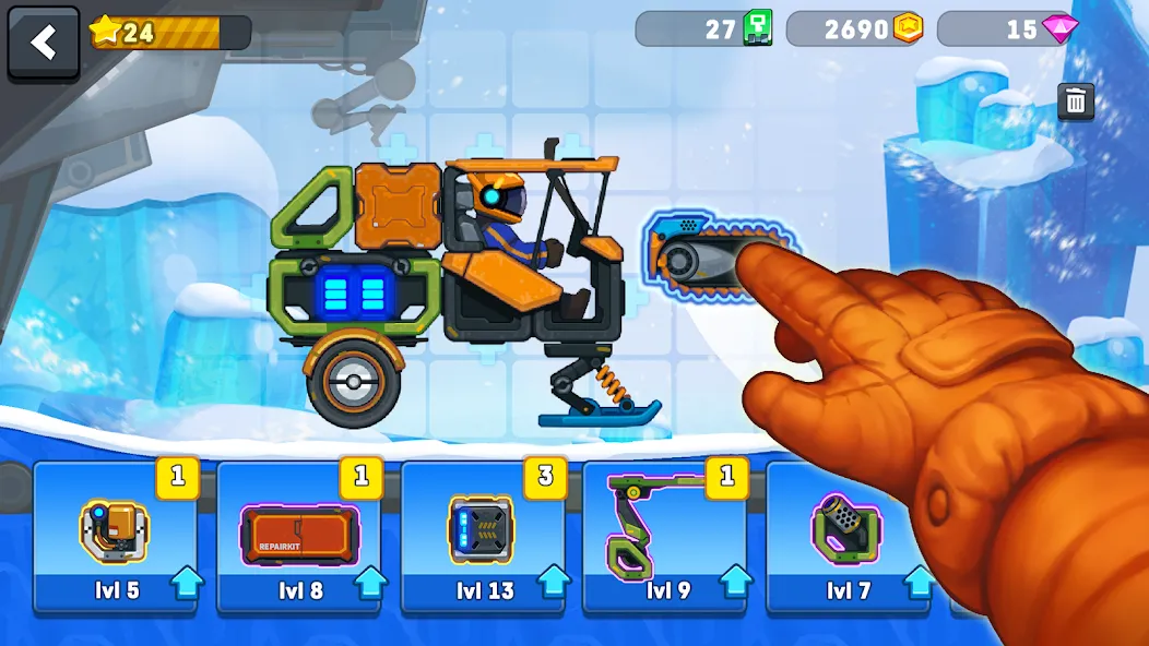 Скачать мод Rovercraft 2: Race a space car — Безлимитные деньги и топливо — скриншот 1
