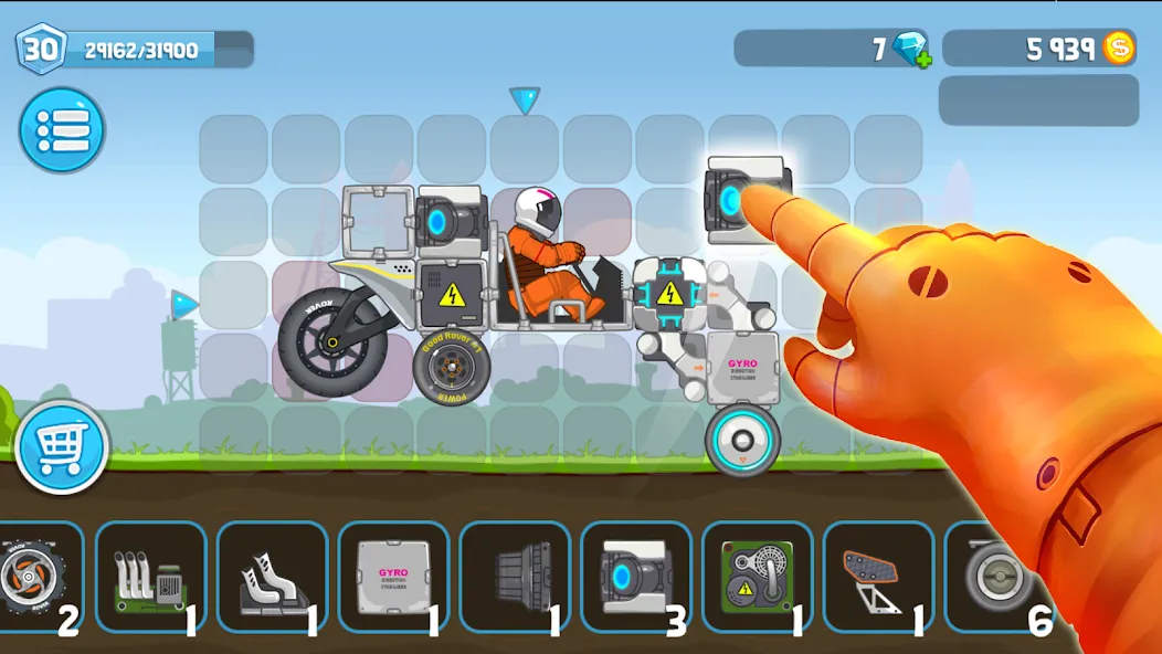 Мод Rovercraft:Race Your Space Car — Безлимитные деньги и топливо, скачать APK — скриншот 2
