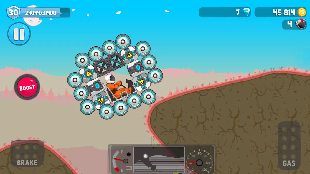 Мод Rovercraft:Race Your Space Car — Безлимитные деньги и топливо, скачать APK — скриншот 5