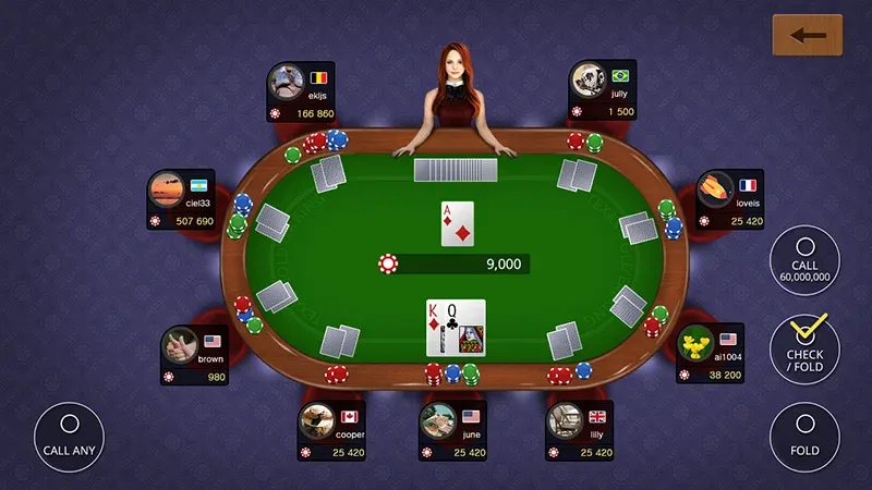 Texas holdem poker king бесплатно на Андроид — мод: Безлимитные фишки и все функции открыты — скриншот 3