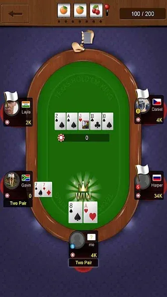 Texas holdem poker king бесплатно на Андроид — мод: Безлимитные фишки и все функции открыты — скриншот 5