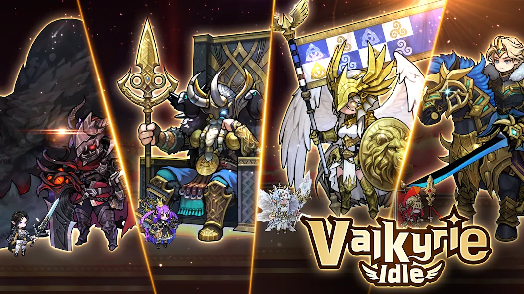 Valkyrie Idle взлом на Андроид — Безлимитные ресурсы и усиленные герои — скриншот 1