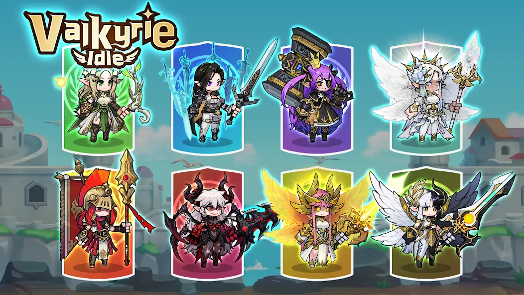 Valkyrie Idle взлом на Андроид — Безлимитные ресурсы и усиленные герои — скриншот 3