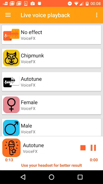 VoiceFX - Voice Changer with v взломанный APK — Премиум функции и без рекламы — скриншот 5 VoiceFX - Voice Changer with v взломанный APK — Премиум функции и без рекламы — скриншот 5