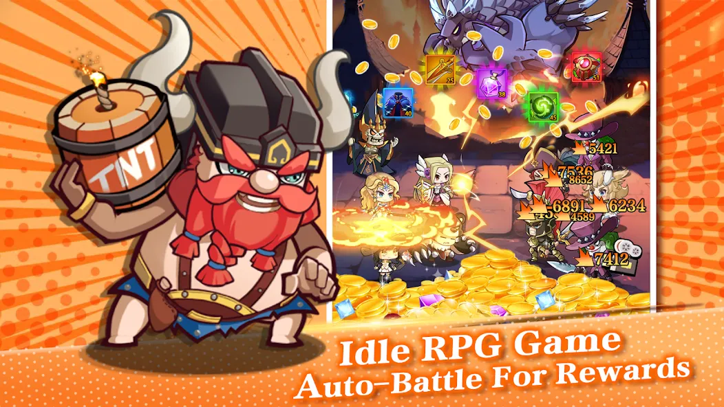 Mythic Summon: Idle RPG бесплатно на Андроид — мод: Безлимитные ресурсы и герои — скриншот 3