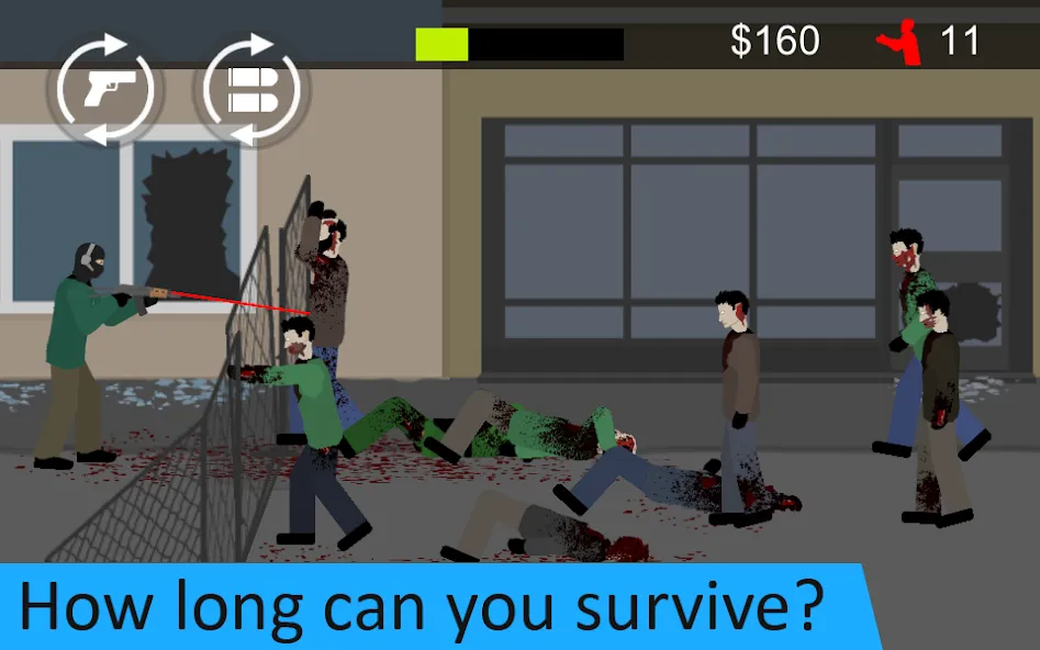 Скачать взлом Flat Zombies: Defense&Cleanup — Безлимитные деньги и патроны — скриншот 5