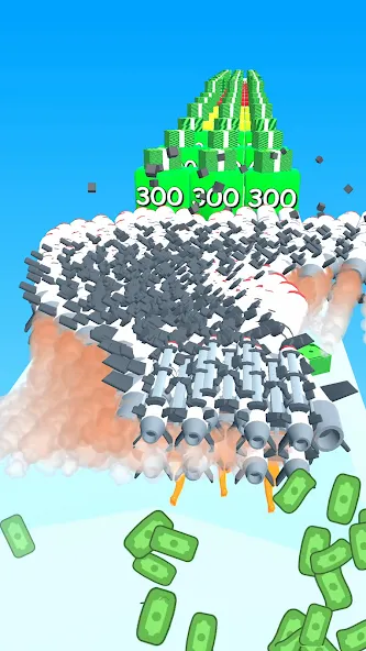 Gun Head Run MOD APK: Много денег и боеприпасов — скриншот 3