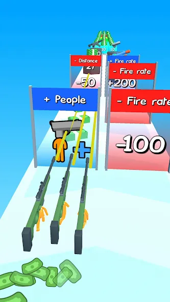 Gun Head Run MOD APK: Много денег и боеприпасов — скриншот 4