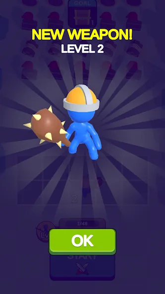 Merge Weapons: Battle Game мод на Андроид: Безлимитные деньги и оружие — скриншот 3